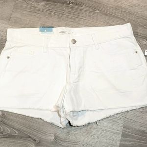 Old Navy White Denim Cut Off Shorts Size 8